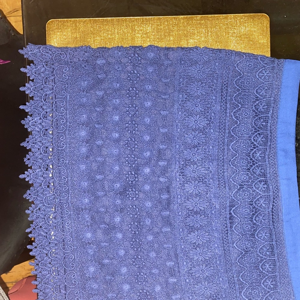Blue pencil skirt